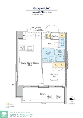 プラウドフラット亀戸の物件間取画像